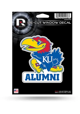 Kansas Jayhawks Alumni Die Cut Auto Decal - Red