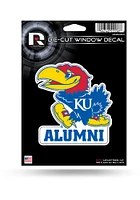 Kansas Jayhawks Alumni Die Cut Auto Decal - Red