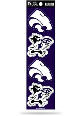 K-State Wildcats Quad Auto Decal - Purple