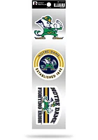 Notre Dame Fighting Irish 3pc Retro Spirit Auto Decal - Blue