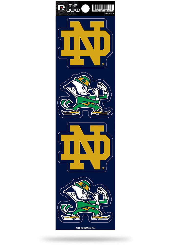 Notre Dame Fighting Irish Quad Auto Decal - Blue