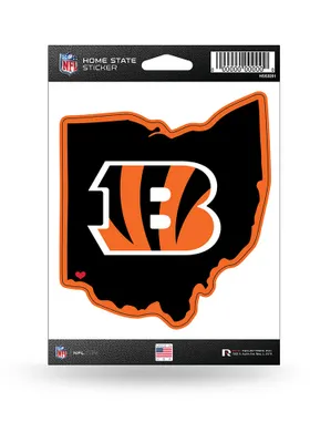 Cincinnati Bengals Home State Auto Decal - Orange