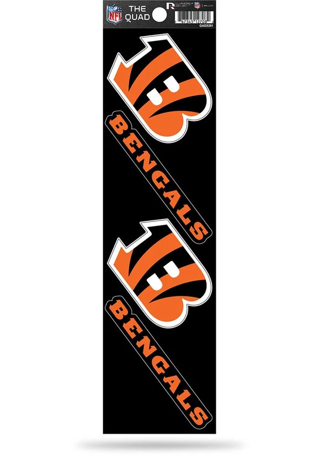 Cincinnati Bengals Quad Auto Decal - Orange