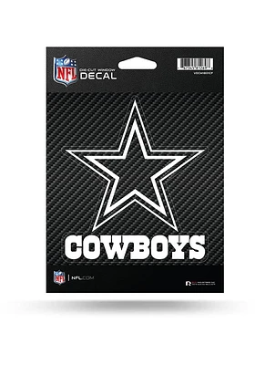 Dallas Cowboys Carbon Die Cut Auto Decal - White