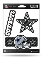 Dallas Cowboys Carbon Triple Spirit Auto Decal - Blue