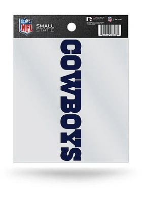 Dallas Cowboys Wordmark Auto Static Cling Decal - Blue