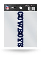 Dallas Cowboys Wordmark Auto Static Cling Decal - Blue