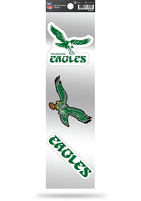 Philadelphia Eagles 3pc Retro Spirit Auto Decal - Kelly Green