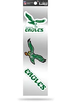 Philadelphia Eagles 3pc Retro Spirit Auto Decal - Kelly Green