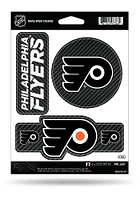 Philadelphia Flyers Carbon Triple Spirit Auto Decal - Black
