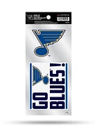 St Louis Blues Double Up Auto Decal - Blue