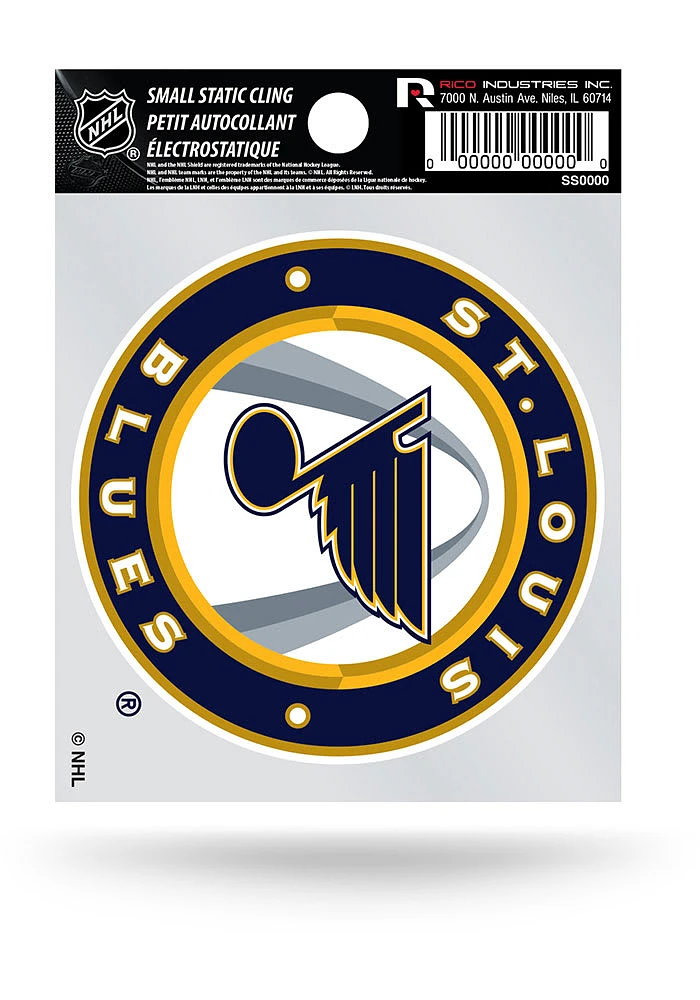 St Louis Blues Jersey Logo Auto Static Cling Decal - Blue