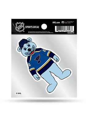 St Louis Blues Mascot 4x4 Auto Decal - Blue