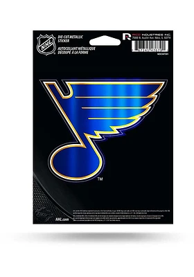 St Louis Blues Metallic Auto Decal - Blue