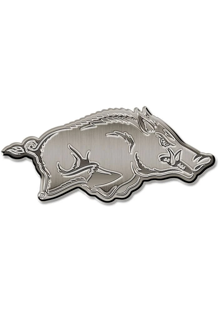 Arkansas Razorbacks Metal Car Emblem - Cardinal