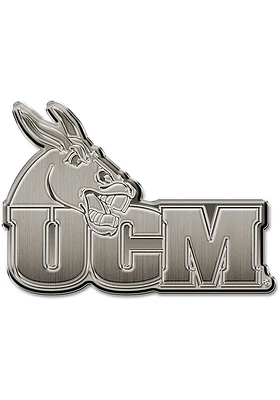 Central Missouri Mules Metal Car Emblem - Red