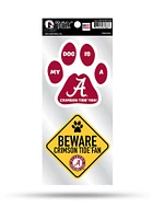 Alabama Crimson Tide 2pc Pet Themed Auto Decal - Crimson