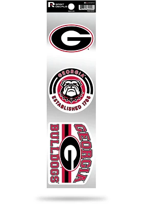 Georgia Bulldogs 3pk Retro Auto Decal - Navy Blue