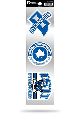 Indiana State Sycamores 3pk Retro Auto Decal - Red
