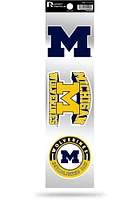 Michigan Wolverines 3pk Retro Auto Decal - Yellow