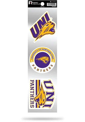 Northern Iowa Panthers 3pk Retro Auto Decal - Purple