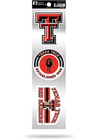 Texas Tech Red Raiders 3pk Retro Auto Decal - Red