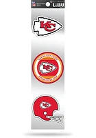 Kansas City Chiefs 3pk Retro Auto Decal - Red