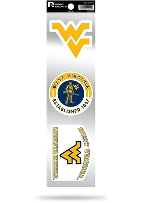West Virginia Mountaineers 3pk Retro Auto Decal - Navy Blue