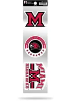 Miami RedHawks 3pk Retro Auto Decal - Red