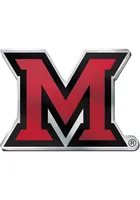 Miami RedHawks Acrylic Car Emblem - Red