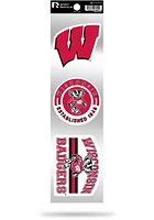Wisconsin Badgers 3pk Retro Auto Decal - Cardinal