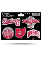 Red Ohio State Buckeyes 5pk Decal