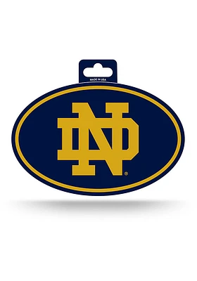 Notre Dame Fighting Irish Euro Auto Decal - Navy Blue