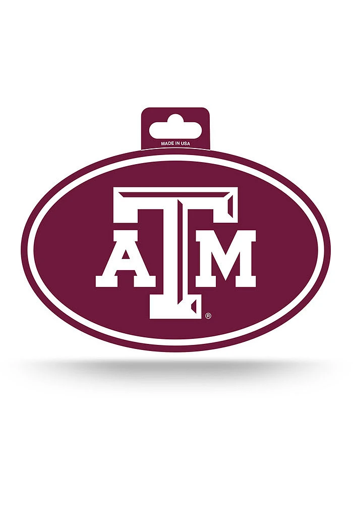 Texas A&M Aggies Euro Auto Decal - Maroon
