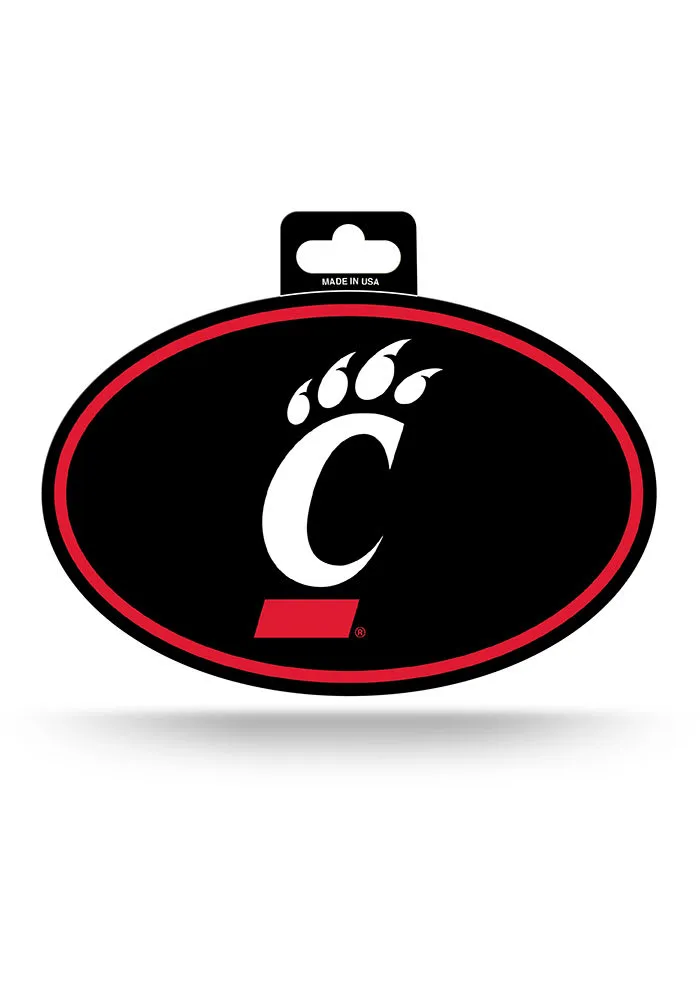 Cincinnati Bearcats Euro Auto Decal - Red