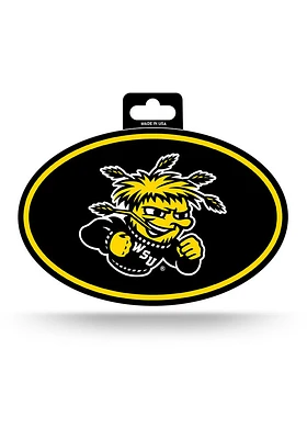Wichita State Shockers Euro Auto Decal - Yellow