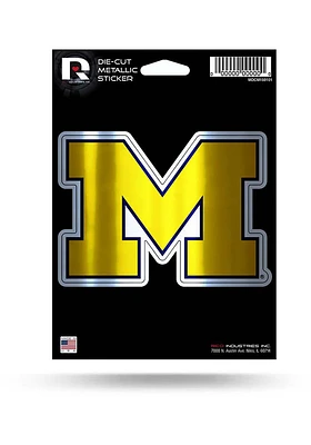 Michigan Wolverines Metallic Auto Decal - Blue