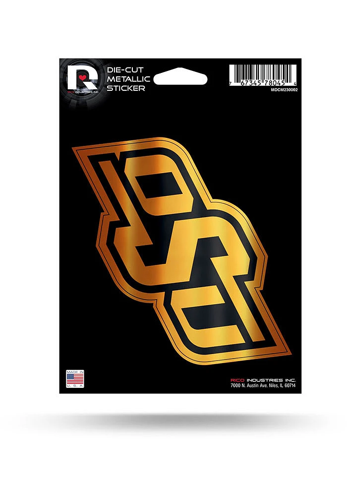 Oklahoma State Cowboys Metallic Auto Decal - Orange