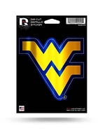 West Virginia Mountaineers Metallic Auto Decal - Navy Blue