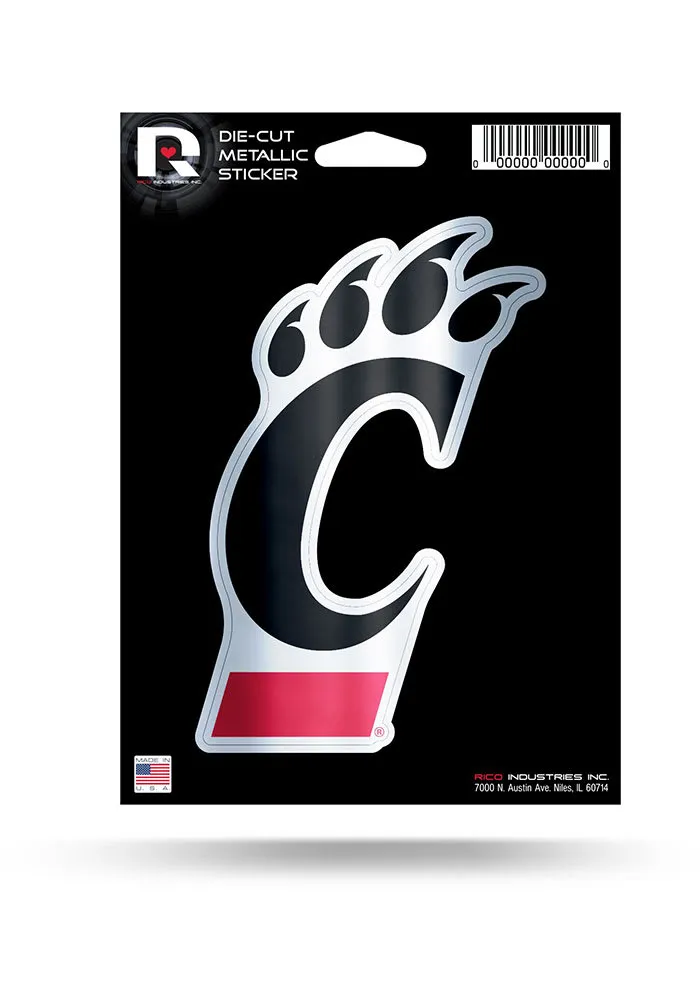 Cincinnati Bearcats Metallic Auto Decal - Red