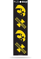 Iowa Hawkeyes Quad Auto Decal - Yellow