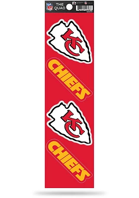 Kansas City Chiefs Quad Auto Decal - Red