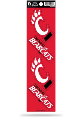 Cincinnati Bearcats Quad Auto Decal - Red