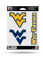 West Virginia Mountaineers Triple Spirit Auto Decal - Navy Blue