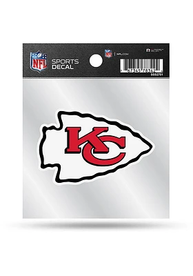 Kansas City Chiefs 4x4 Retro Auto Decal - Red