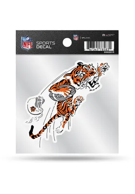 Cincinnati Bengals 4x4 Retro Auto Decal - Orange