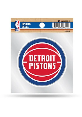 Detroit Pistons 4x4 Retro Auto Decal - Blue