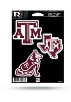 Texas A&M Aggies Triple Play Auto Decal - Maroon