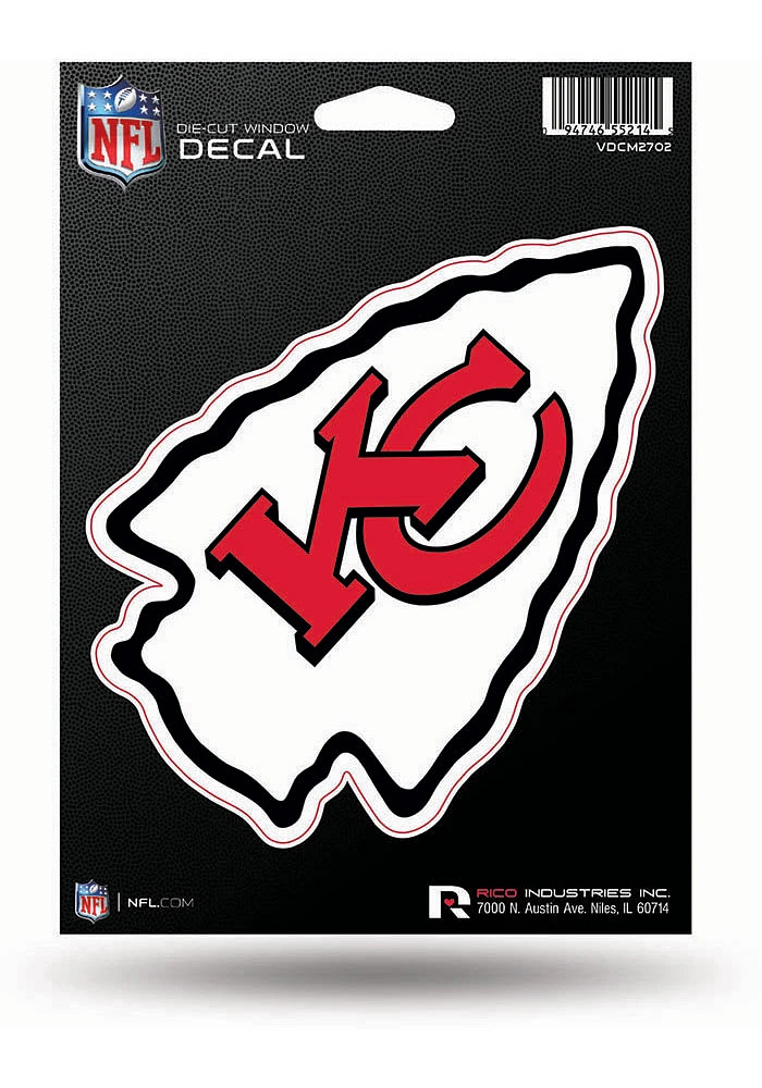 Kansas City Chiefs 5x7 Auto Decal - Red