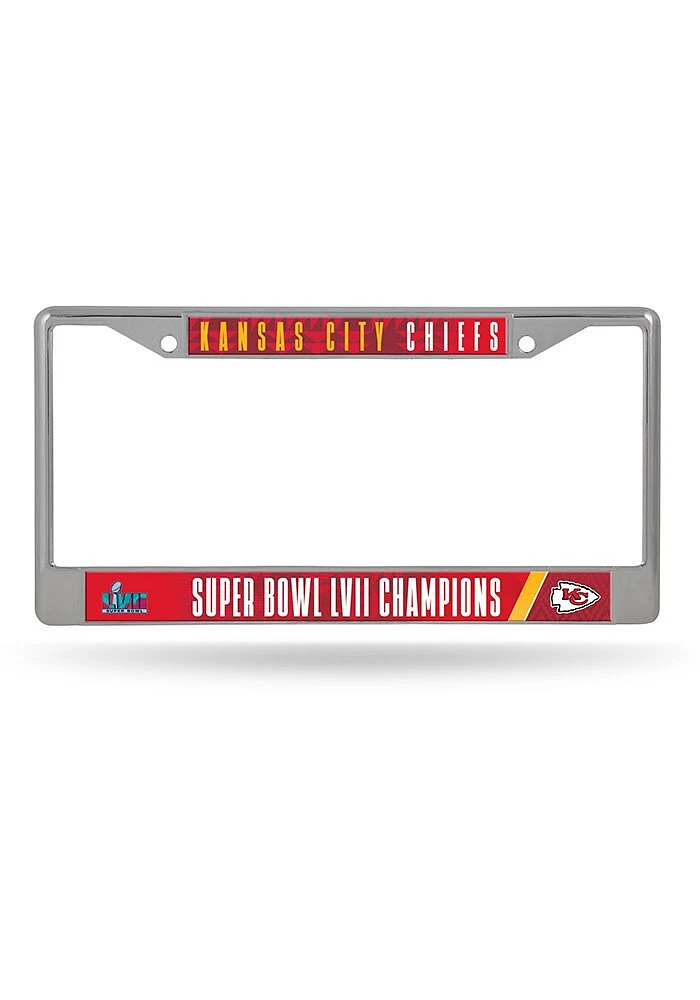 Kansas City Chiefs 2022 SB Champs Plastic License Plate Frame - Red